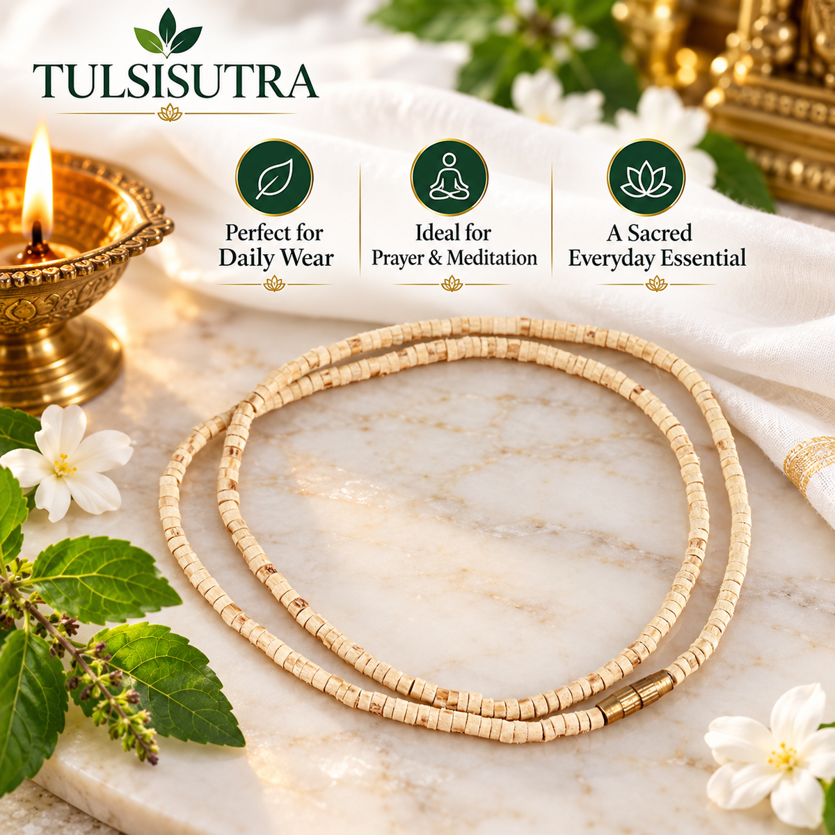 Pure Tulsi Kanthi Mala 100% original
