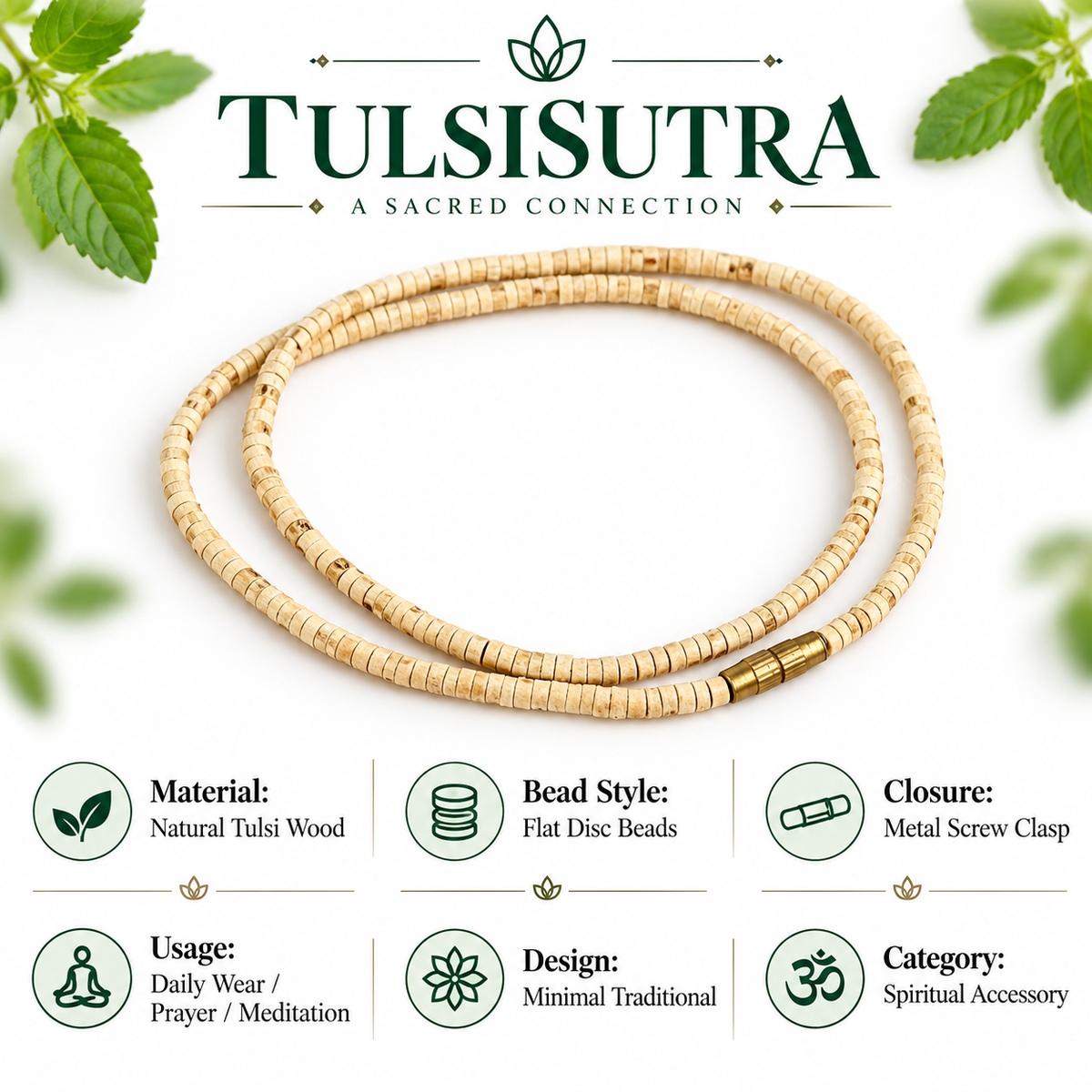 Tulsi mala product photograph